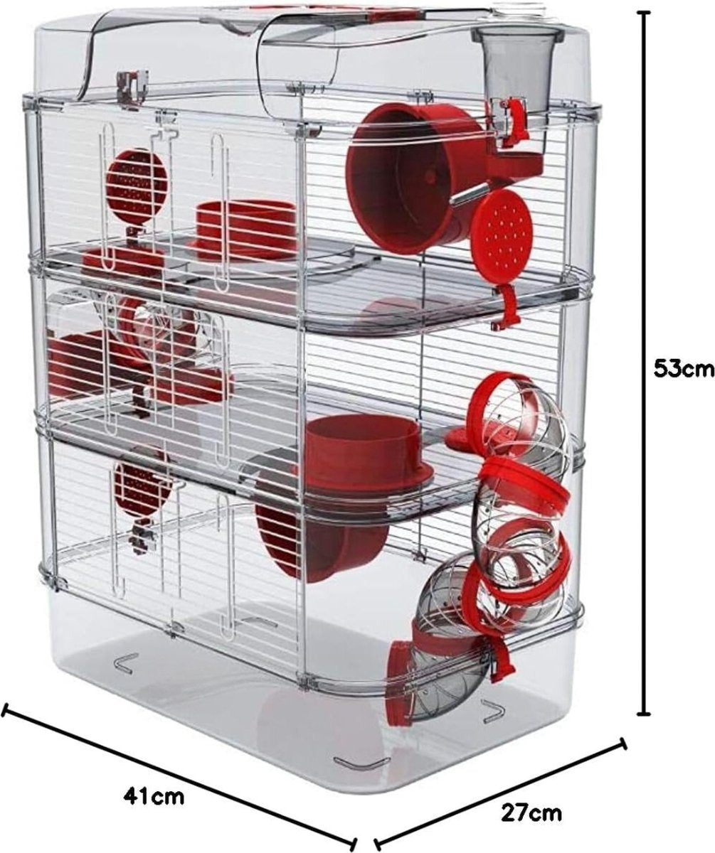 Hamsterkooi met Hamsterspeelgoed - Rattenkooi - Hamster Kooi - Hamster Huisje - Knaagdierhok - Knaagdierenkooi