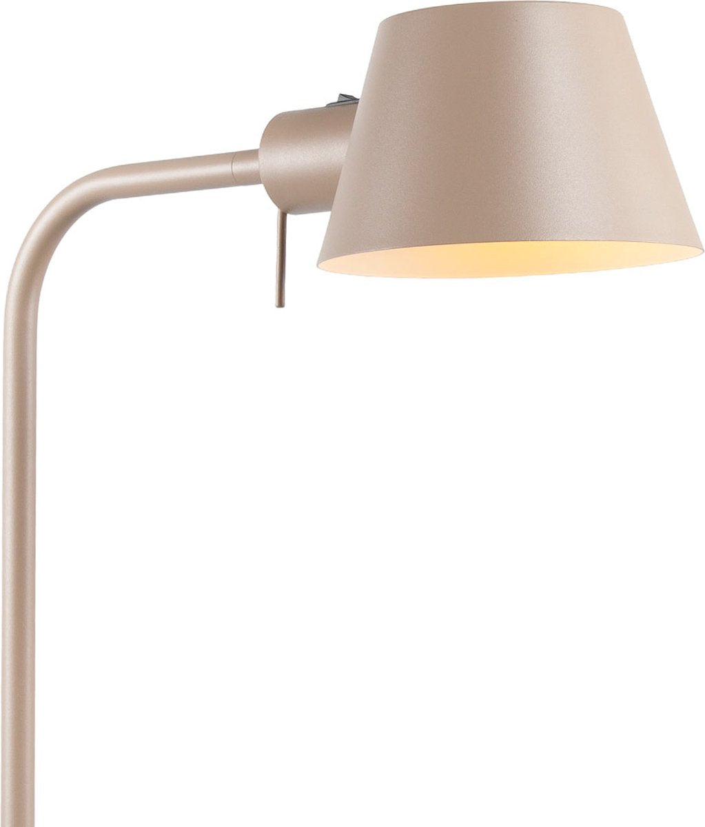 Minimalist adjustable reading lamp | 1 light | sand / beige color | metal | 140 cm high | dining room / living room | floor lamp | standard lamp | modern / Scandinavian | practical design