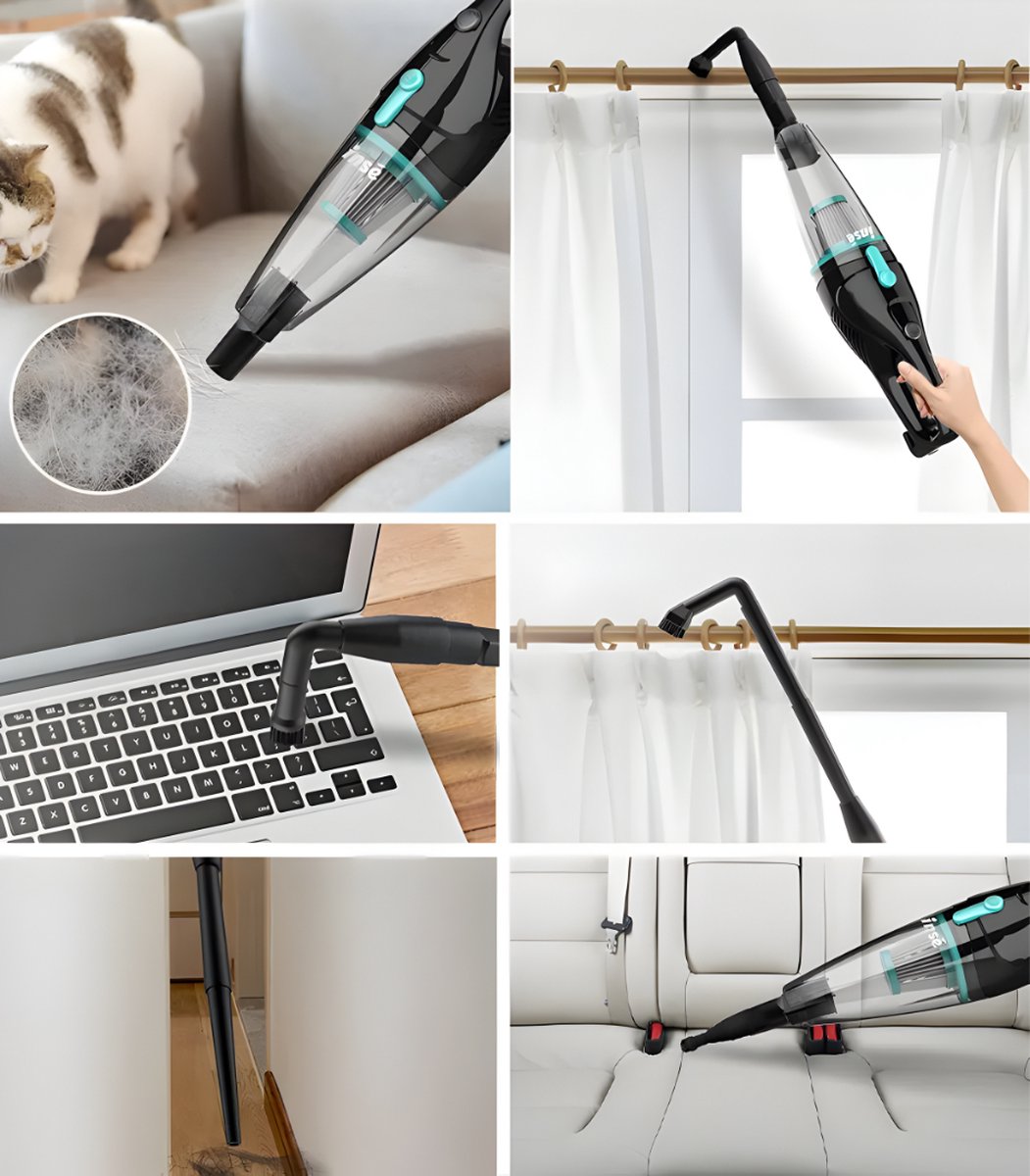 Corded Stick Vacuum Cleaner - Handheld Vacuum Cleaner with Pole - Best-Selling Crumb Sweeper - Crumb Sweeper - Black
