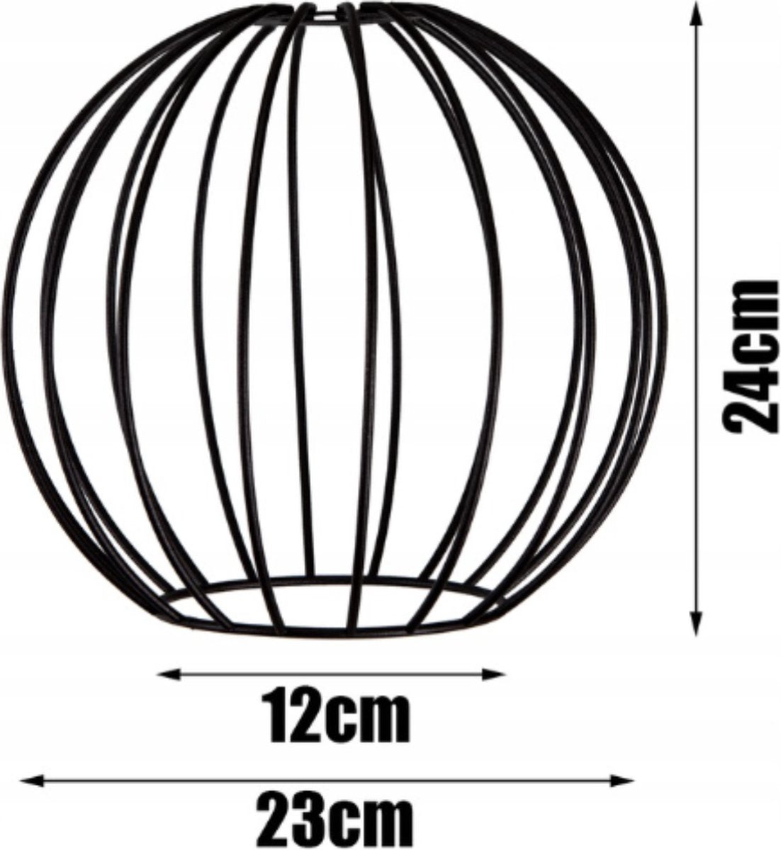 Hanglamp - Plafondlamp Industrieel Met 3 Glazen - Metalen Kappen Zwart Woonkamer/Eetkamer