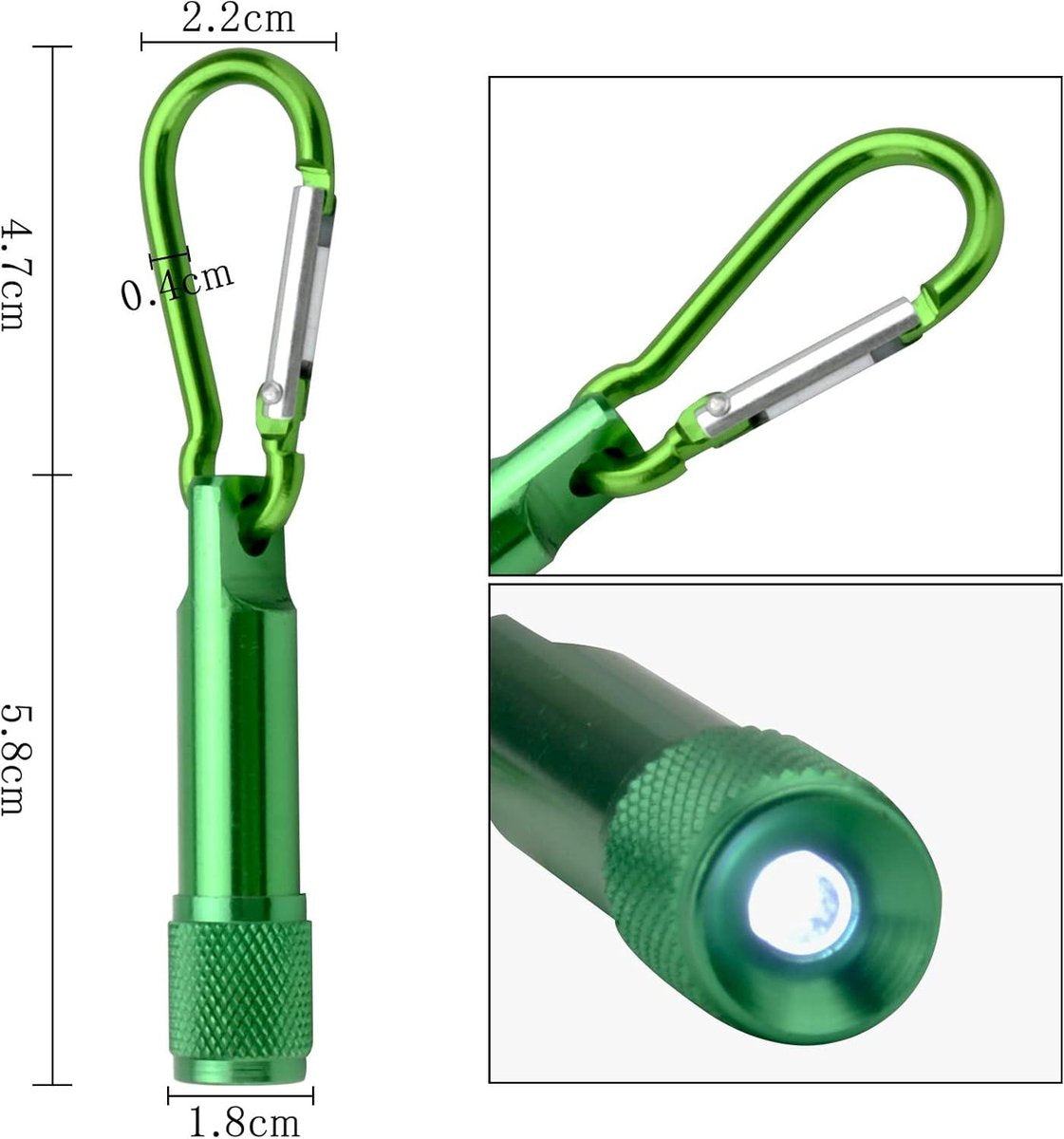 Mini Flashlights Keychain LED Keychain Aluminium Handlamp for Children Outdoor Camping Cycling Children's Birthday Energy Class A+++