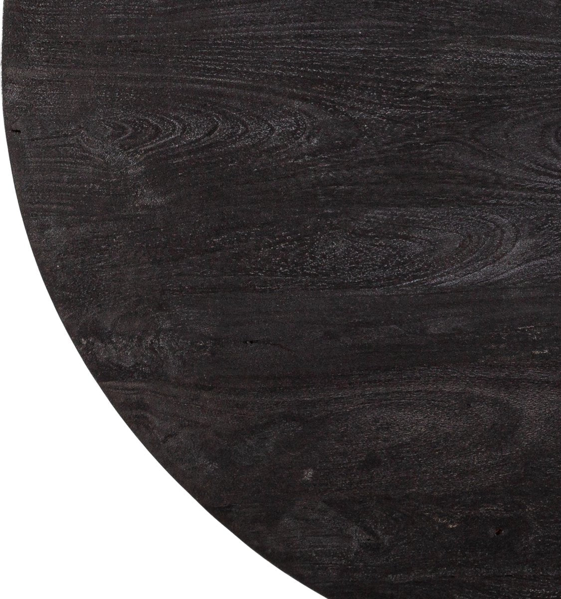 Zita Home ronde eettafel 120cm - zwart - met een dik blad matrixpoot - 4cm dik blad