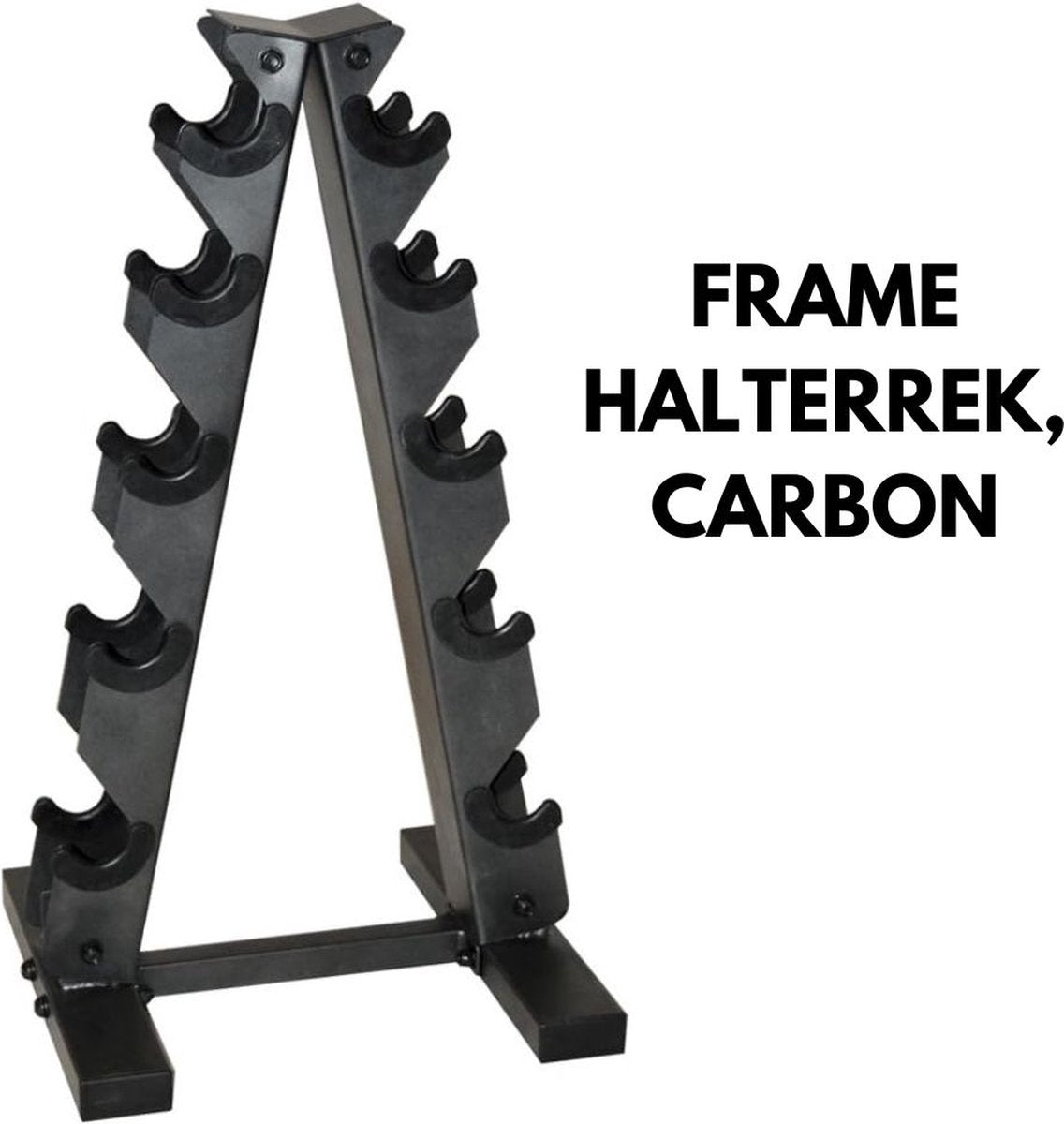Dumbbellrek - Haltersteunen voor Dumbbells - Dumbbellrek Piramide - Staal