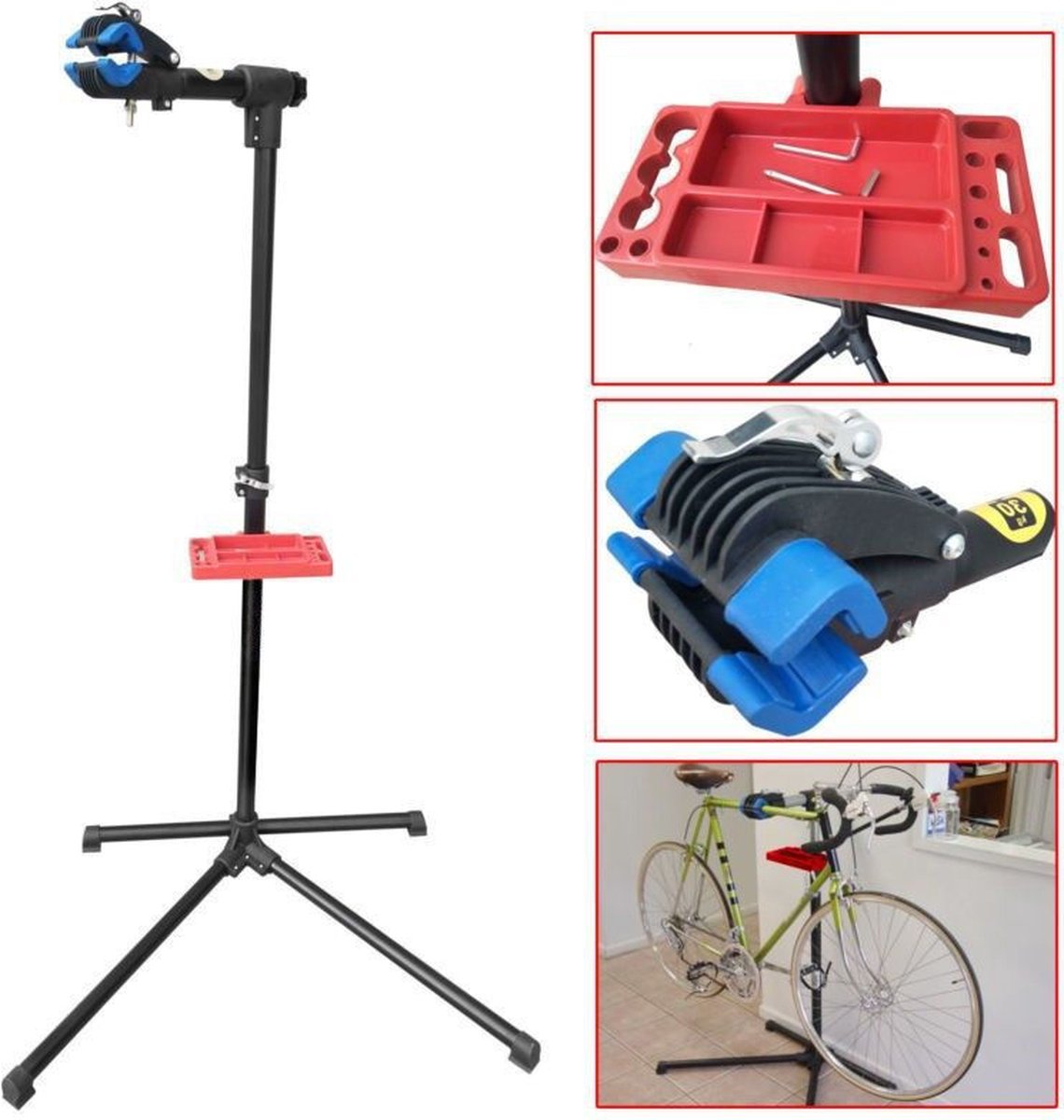 Repair Assembly Stand Bike - 360° Rotatable - Tool Tray - Bike Repair - Assembly Support - Road Bike - Mtb