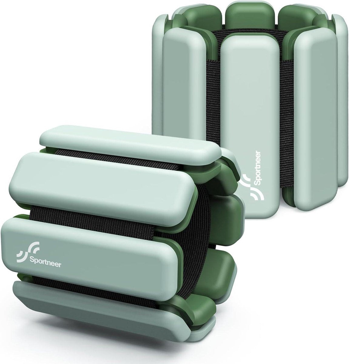 Portable weight cuffs - set of 2 (0.5 kg and 1 kg) - for men and women - ankle weights for yoga and aerobics. Gewichtsmanschetten