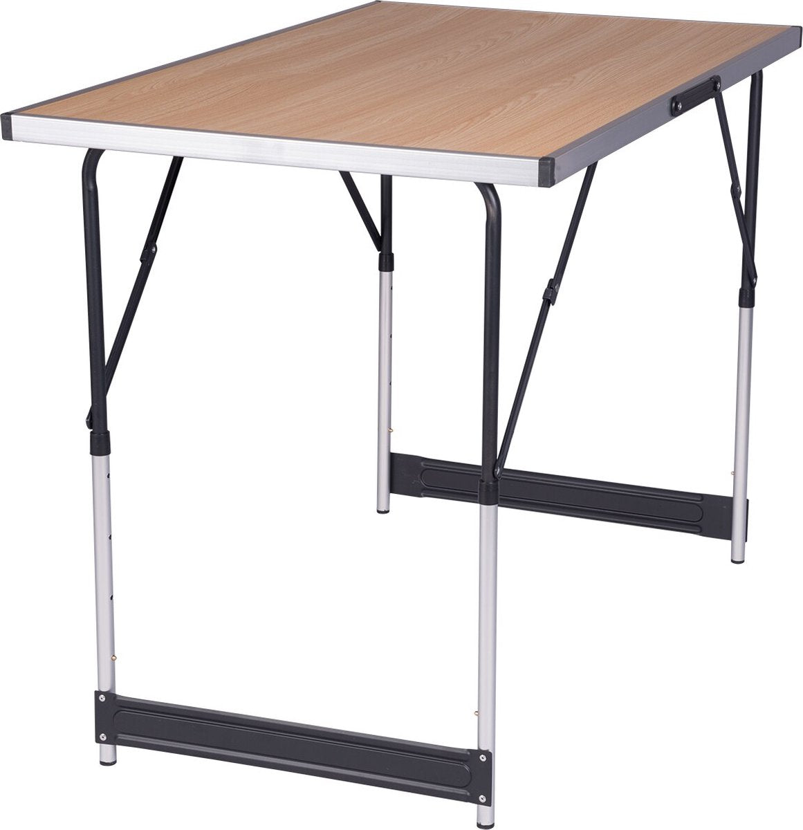 Klaptafel - Opklapbare Tafel - Campingtafel - Opvouwbaar - Kunststof - Vouwtafel - Kamperen - Lichtbruin