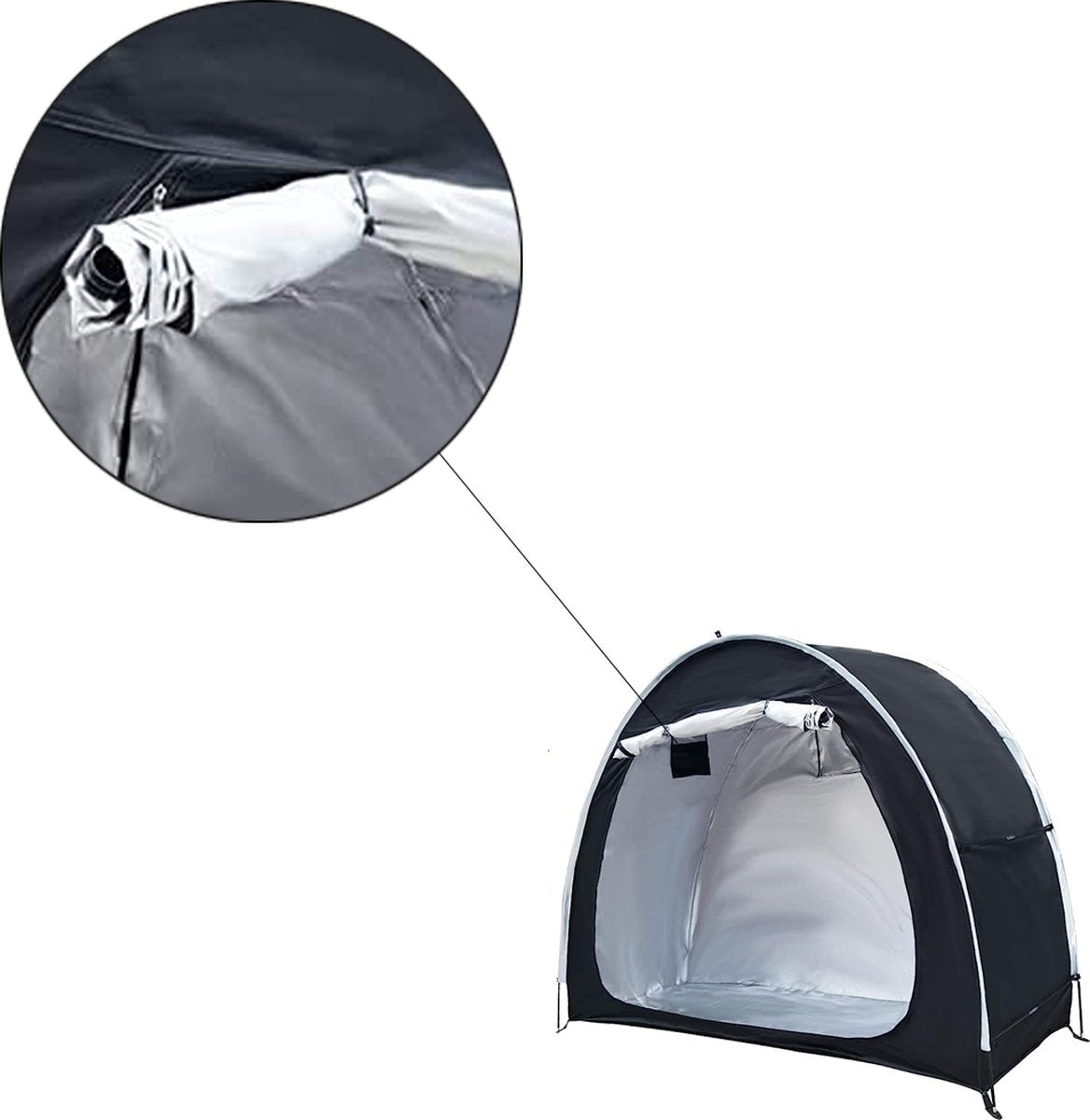 Bike Tent XL - Black - Mobile Bicycle Storage - Water-Repellent - Bicycle Protection - Bike Storage
