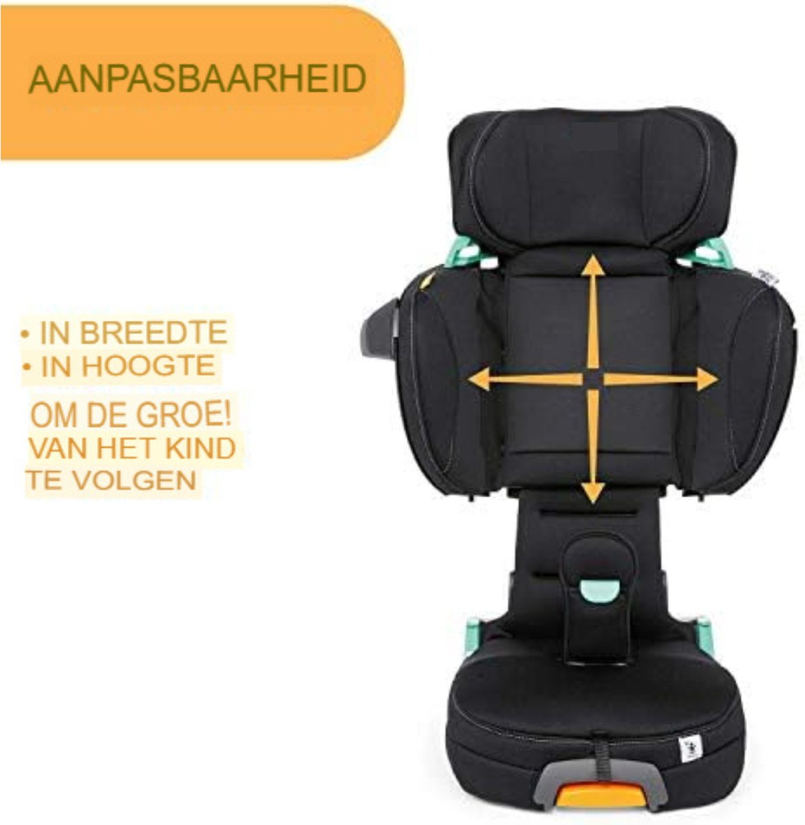 Kinderstoel Auto- Kinderzitje Auto- Zitverhoger Auto- Kinderzitje Stoelverhoger- Zwart