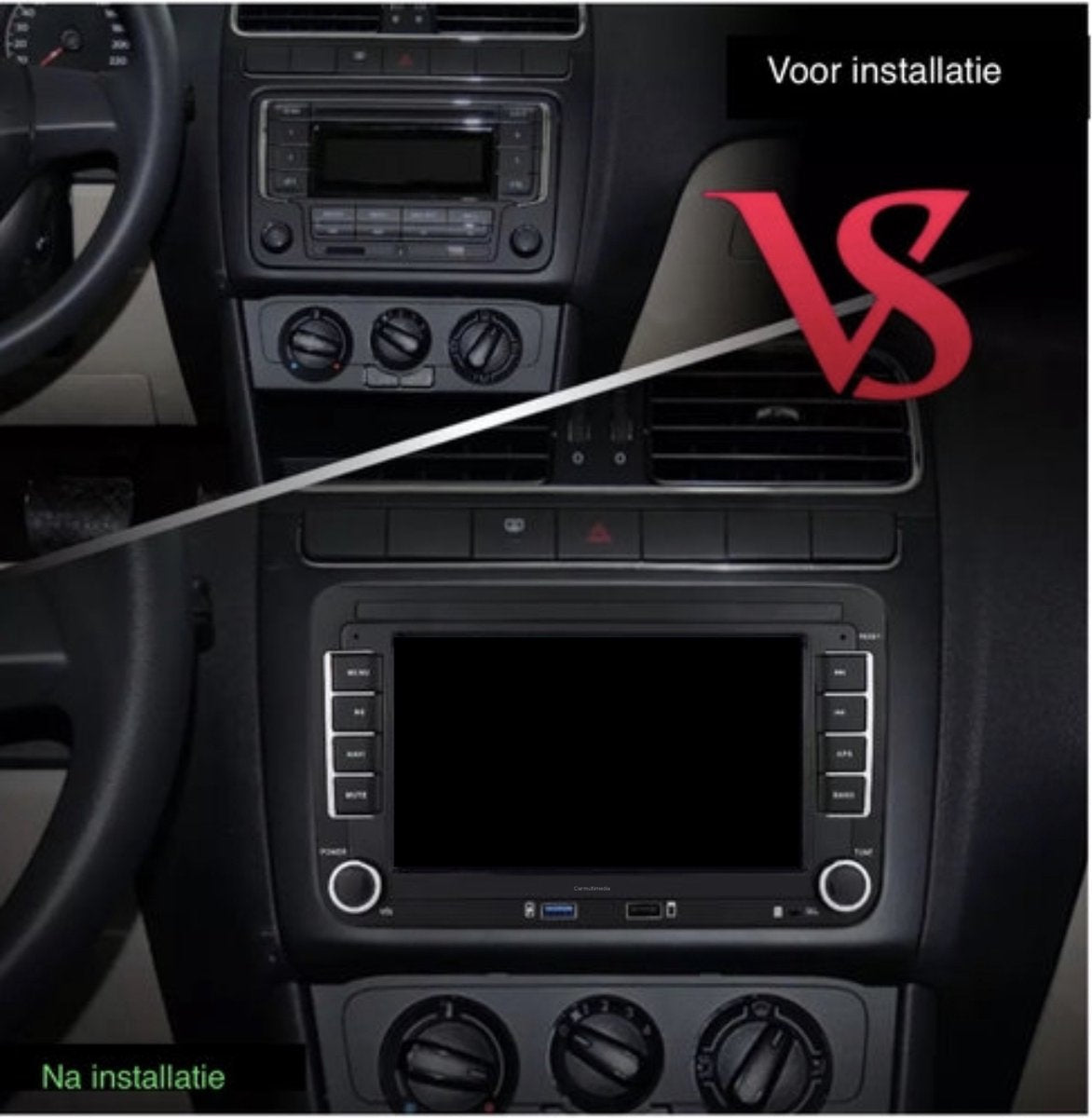 Multimedia Autoradio Android 13 Voor VW Polo/Golf/Seat/Skoda 2003-2015 CarPlay/Auto/WiFi/RDS/GPS/DSP/NAV