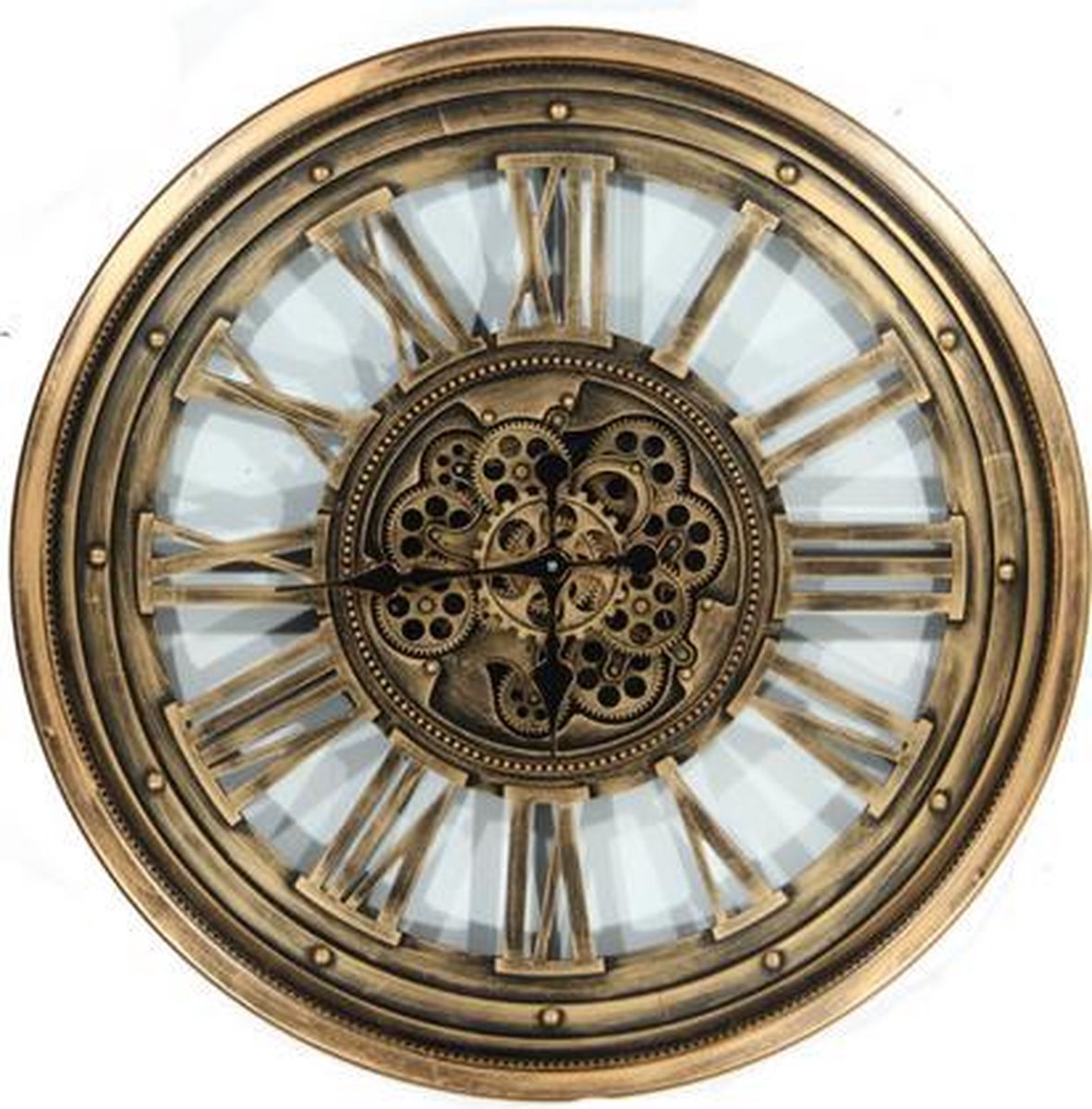 Industrial wall clock Moud XL - Gold clock - Large wall clock 80 cm