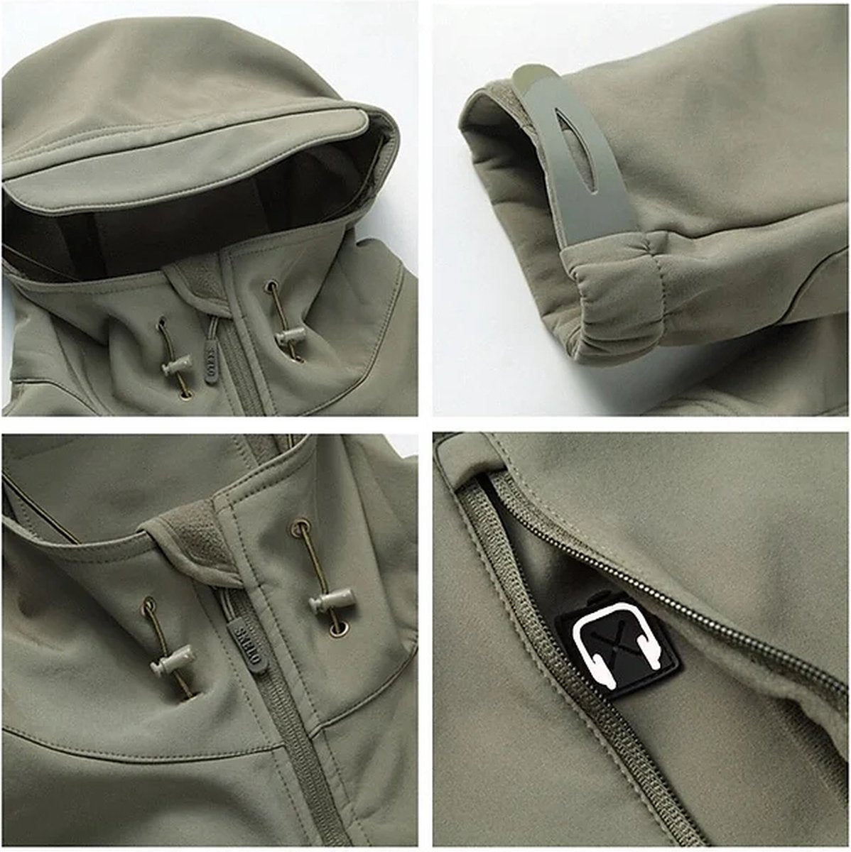 Soft Shell Tactisch Legerjack - Heren Outdoor Jas - Zwart - L