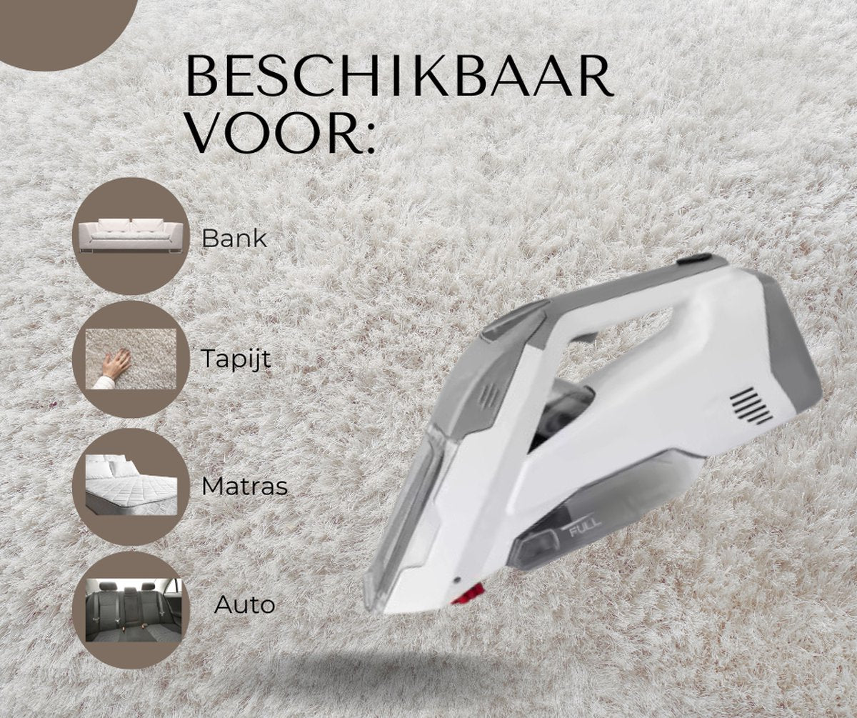 LouLou - Vlekkenreiniger - Tapijtreiniger - 2024 Model - Bankreiniger - Draadloze stofzuiger - Stoomreinigers - Textielreiniger - Matrasreiniger - Bankreinigingsmachine - Meubelreiniger - Handstoomreiniger - Handstofzuiger -