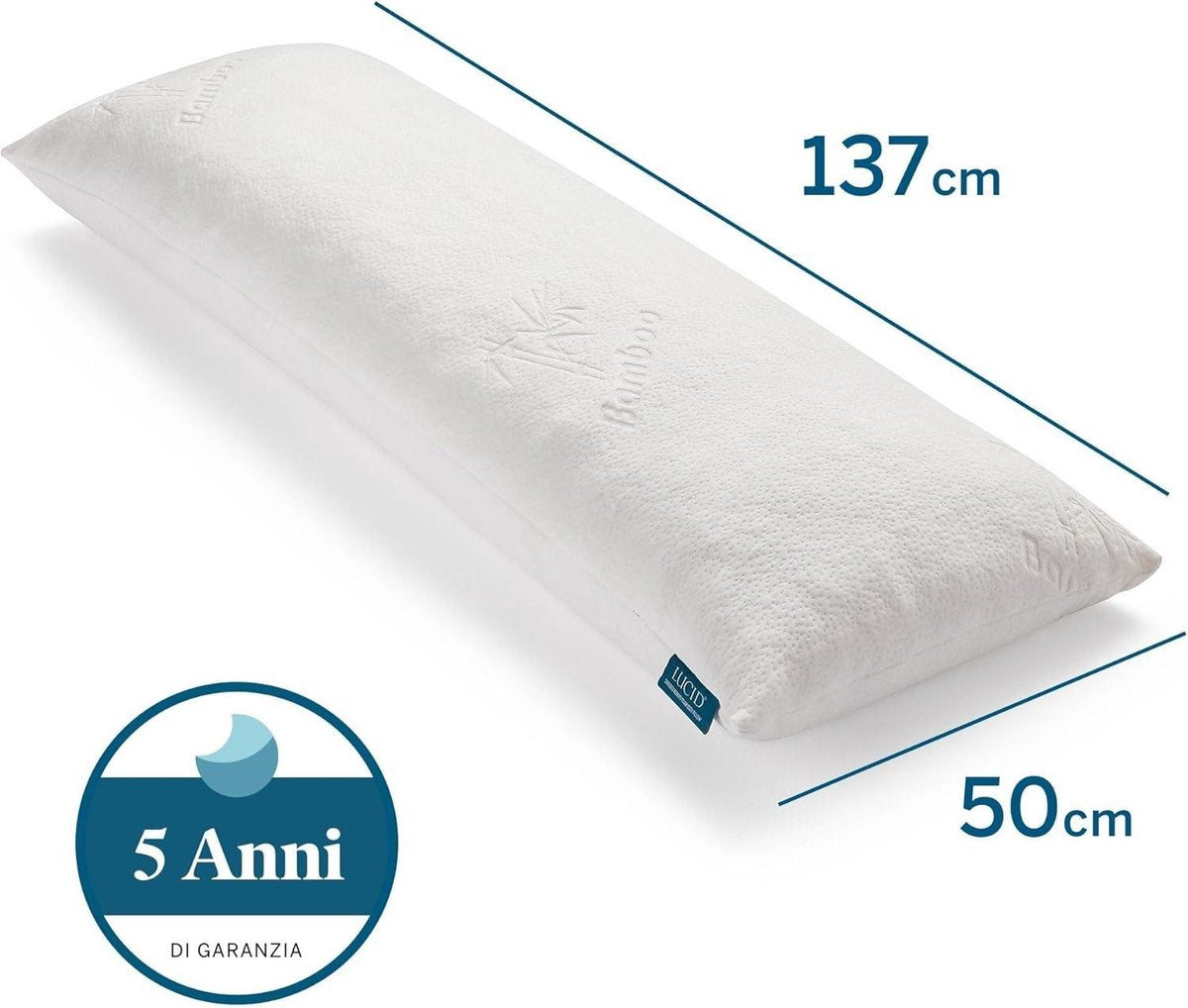 Shredded Memory Foam body pillow 20 x 54 inch with cover - ergonomic side sleeper pillow for adults - ideal pregnancy pillow maternity pillow cover xxl