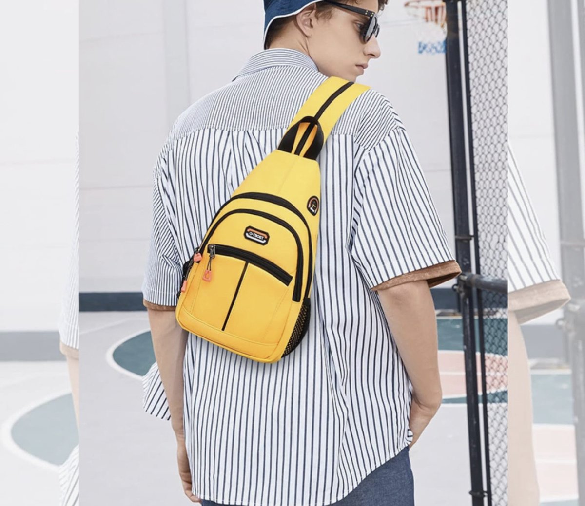 Unisex Sling Bags Borst Schoudertas Kleine Daypacks Vrouwen Mannen Crossbody Tassen Cover Pack Rugzak Casual Daypacks voor Reizen Wandelen Fiets Sport Gym Daypacks met Oortelefoon Gat Rugzak