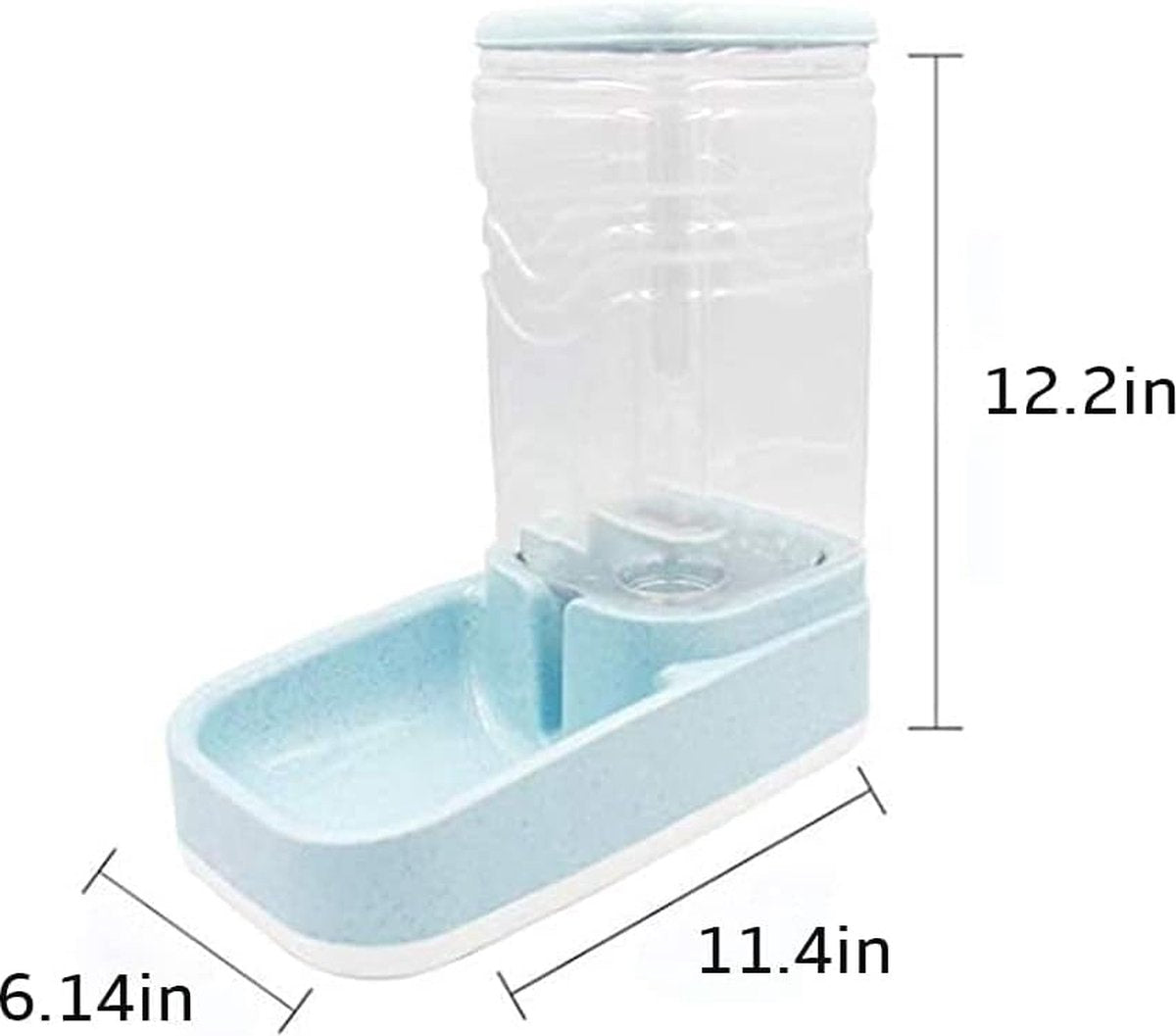 Automatic Food and Water Dispenser for Cats and Dogs, 3.8 L, Automatic Feeder and Water Dispenser in Set, Dog Bowl Water Bowl (3.8 L, Blue Pet Drinking)