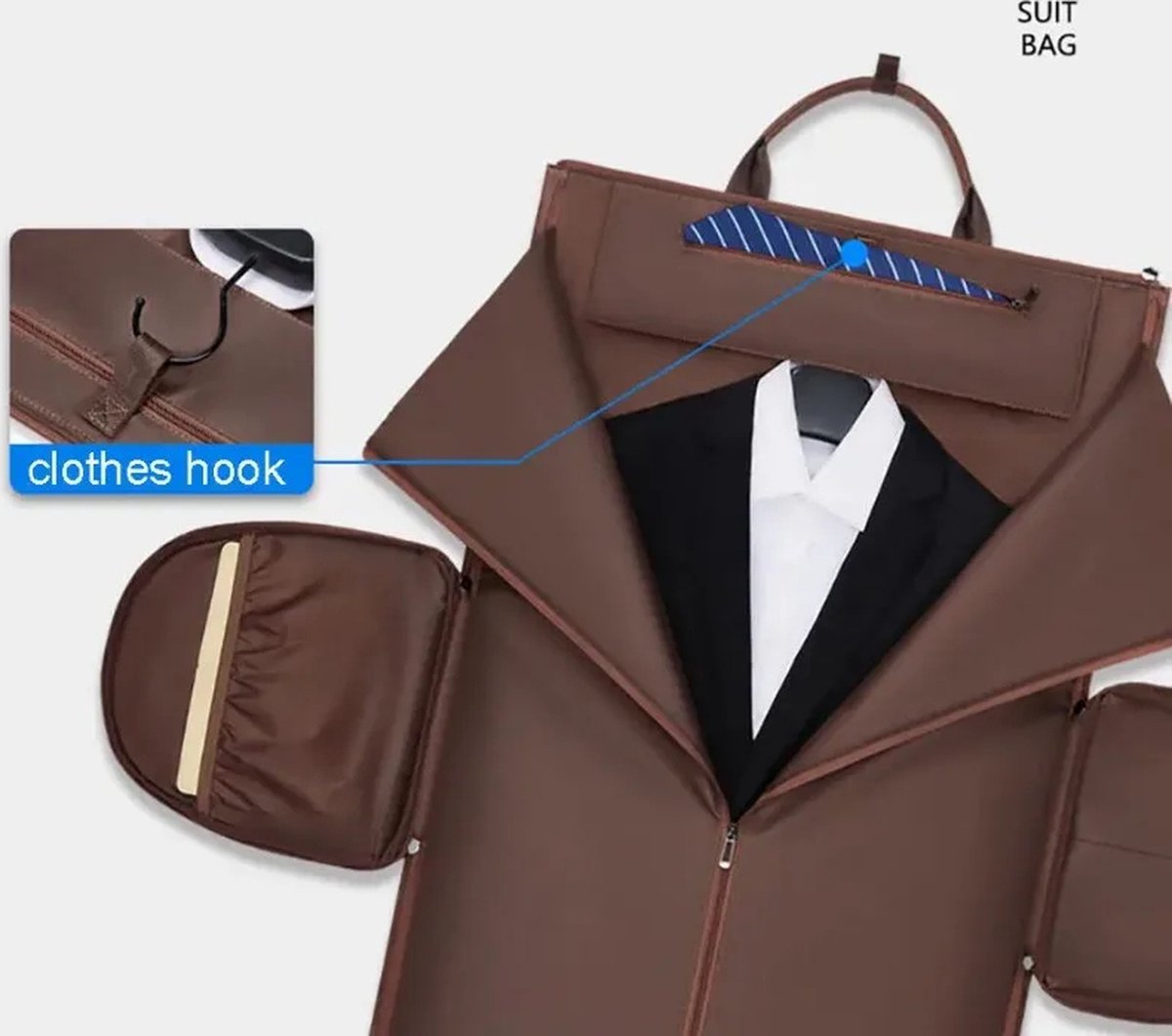 Leren Slimme Reistas Opvouwbare Binnenkant Voor Kleding Pak Multifunctionele Slimme Reistas Waterdicht Extra Grote Ruimte Weekendtas Draagbare Bagagetas Training Sport Tas Slimme Koffer Vakantie Zomer Bruin 58L