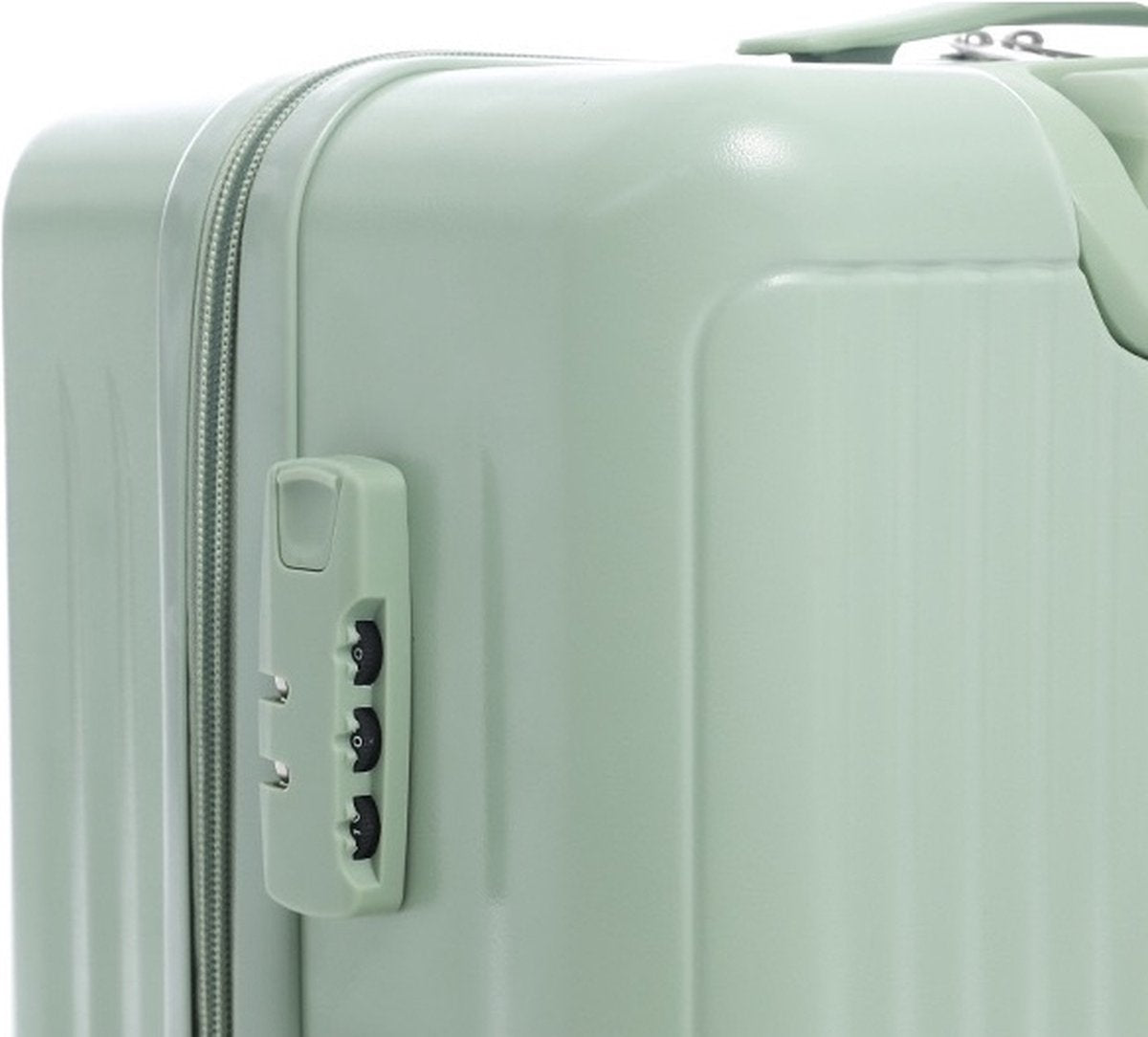 Carry-on Suitcase - Travel Suitcase - Suitcases - With zipper - 4 wheels - 20 inch - Dark gray
