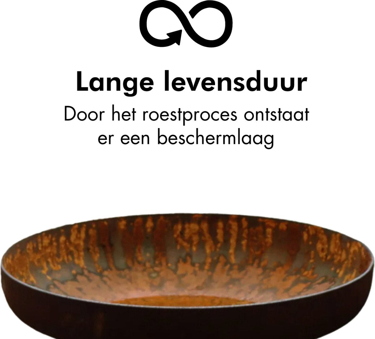 Vuurschaal cortenstaal (60 cm) Vervaardigd van dik cortenstaal Stijlvolle vuurschaal die lang meegaat