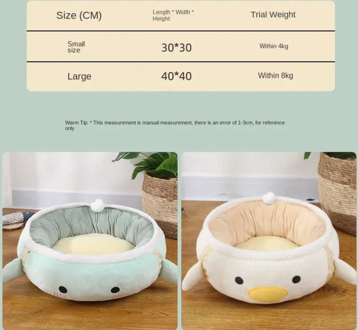 Hangende Kattenhangmat - Warm Pluche PP Katoen Bed voor Katten en Honden, Multifunctioneel, M-40x40cm - Kattenbed, Huisdierenhangmat, Warm Kattenhuis