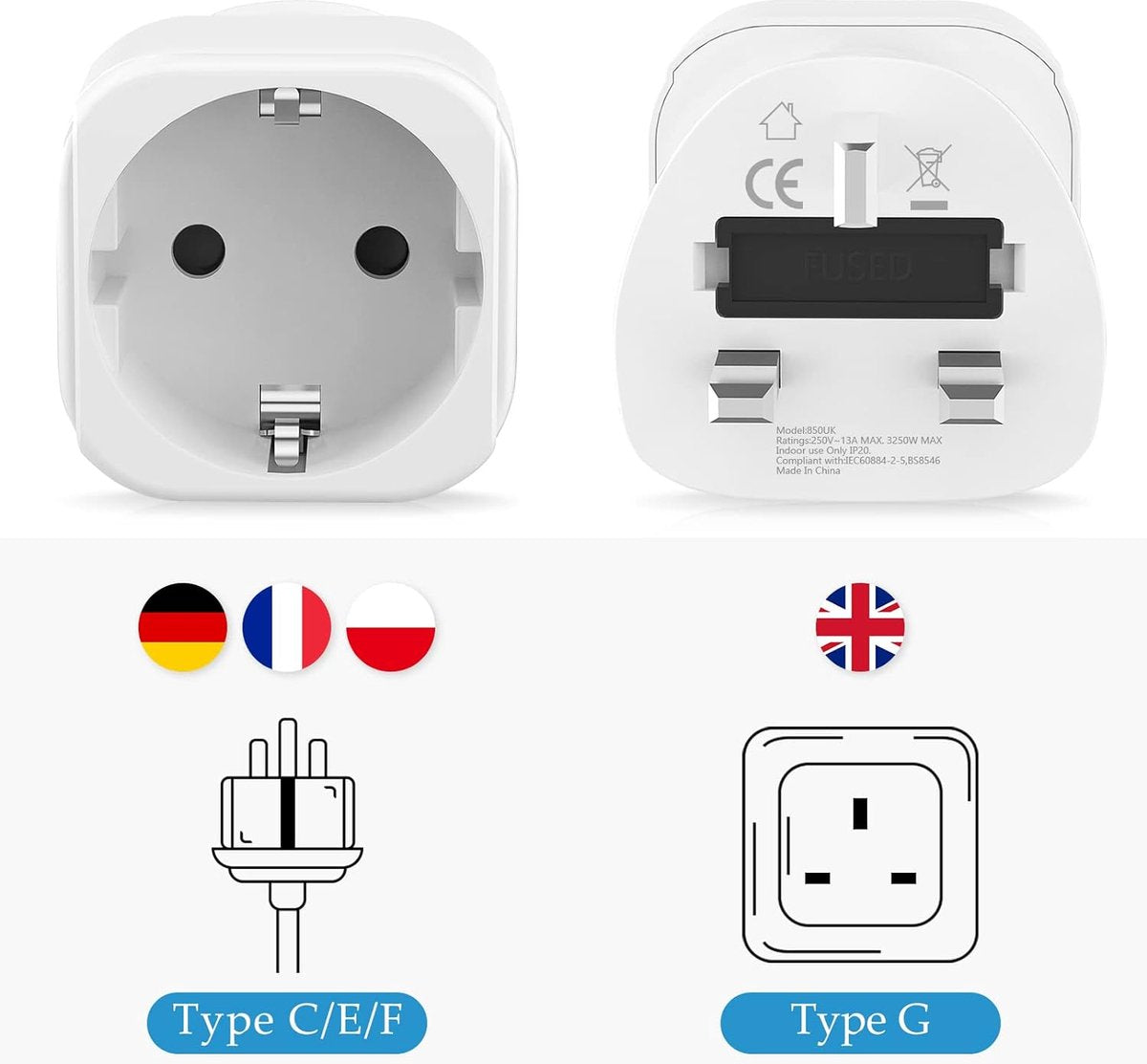 ShopGlobe - Universele reisadapter - Reisstekker - Omvormer