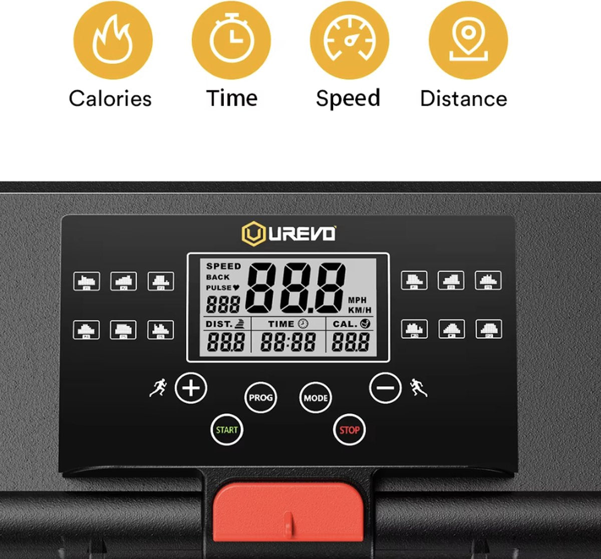 J&R Loopband - Opvouwbaar - Fitness - 12 ingebouwde HIIT-programma's - Tot 10km/u - Wandelband Voor Thuis - LCD Scherm