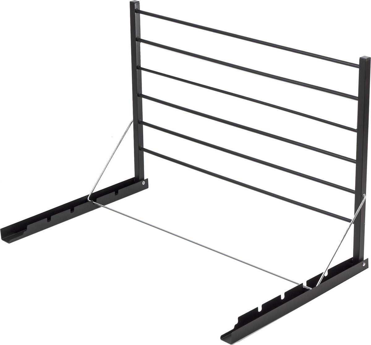 Drogerek - Opklapbare badkamerdroger aan de muur gemonteerd - 70 cm Zwart