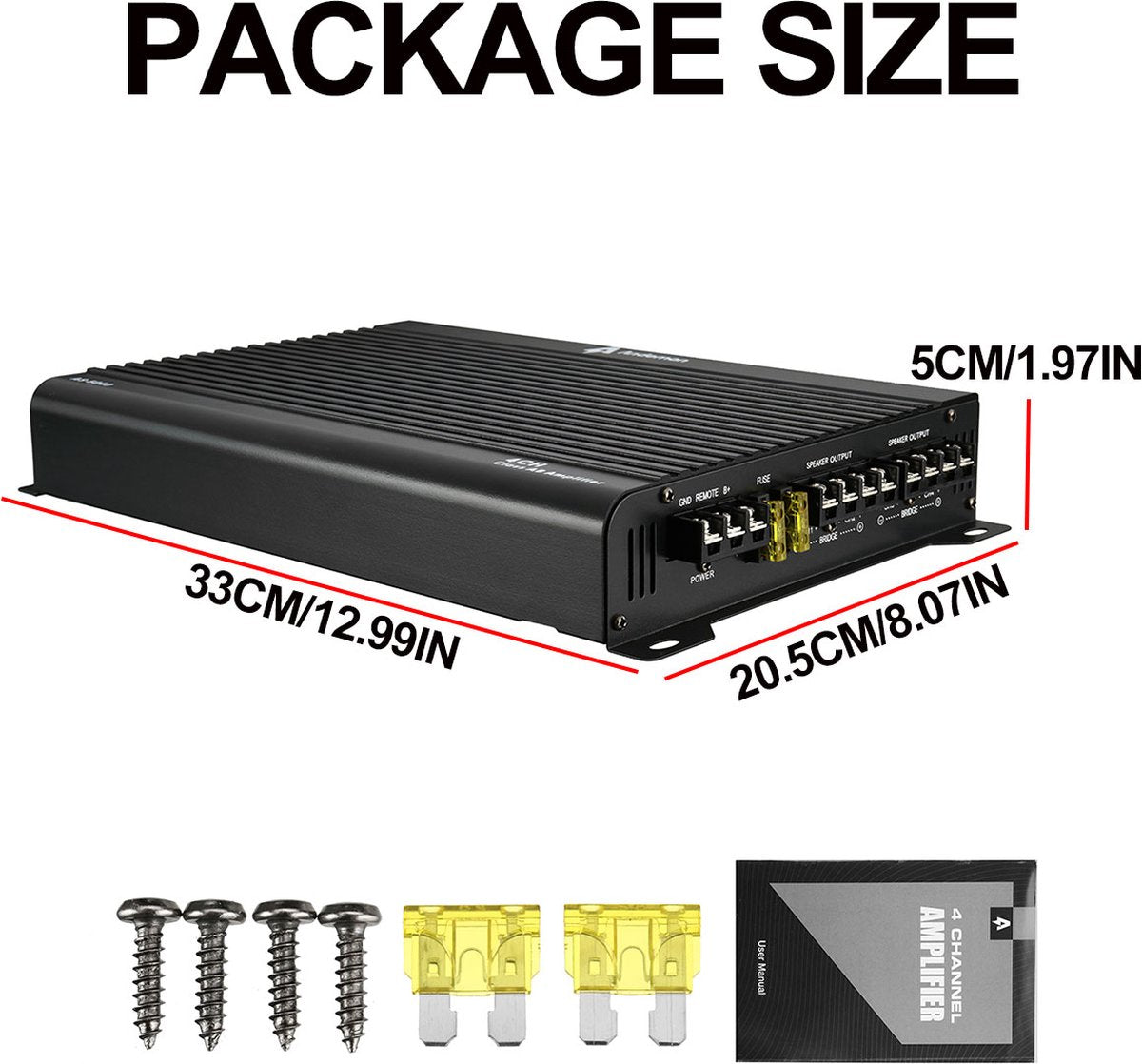 Andeman AS-5040 Car Amplifier 4-channel stereo amplifier