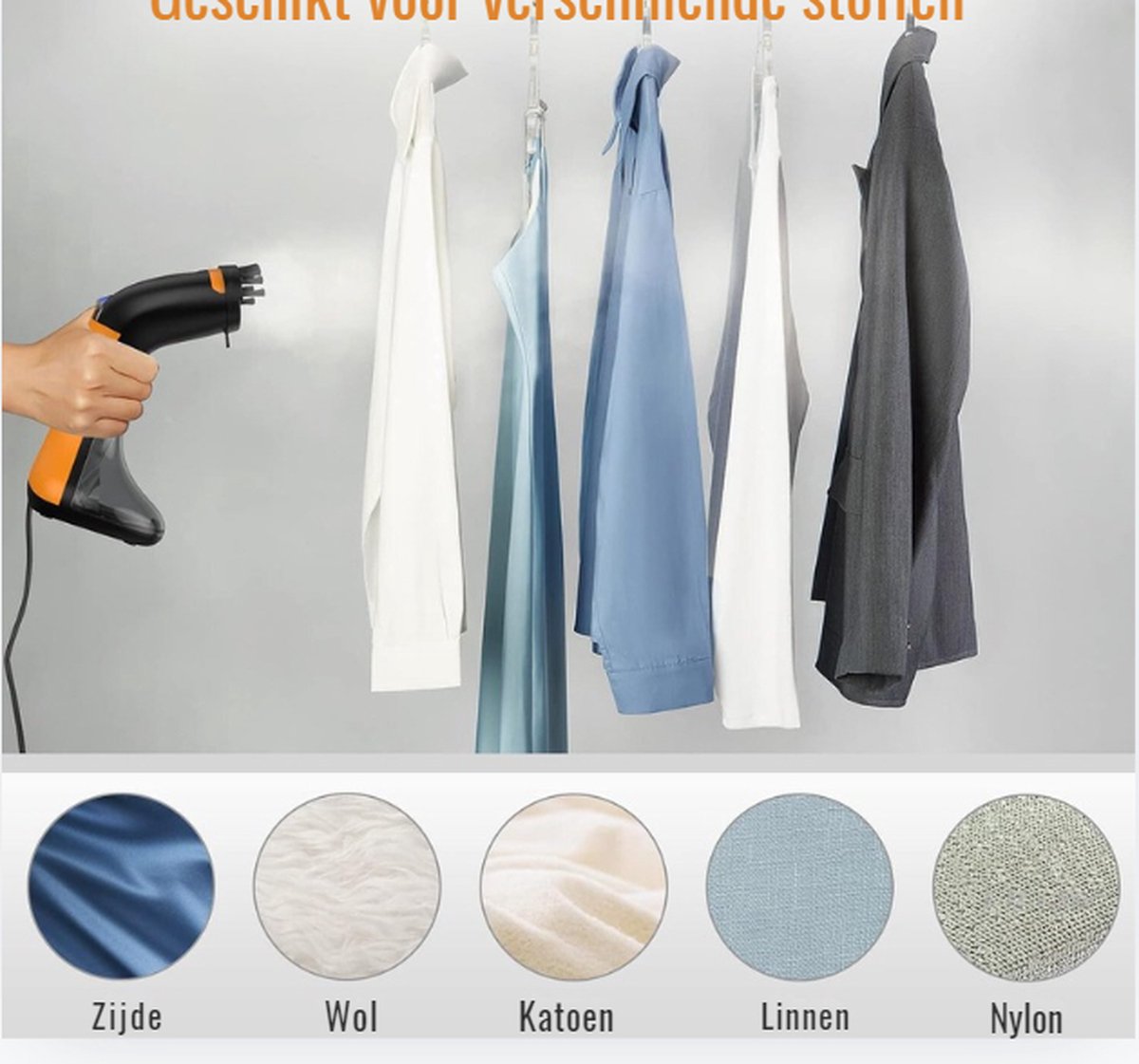 Kledingstomer - Handstomer - Stoomapparaat Kleding - Kledingstrijk Machine - Voor Kleding en Meubilair - Draagbaar - Ontkreuker