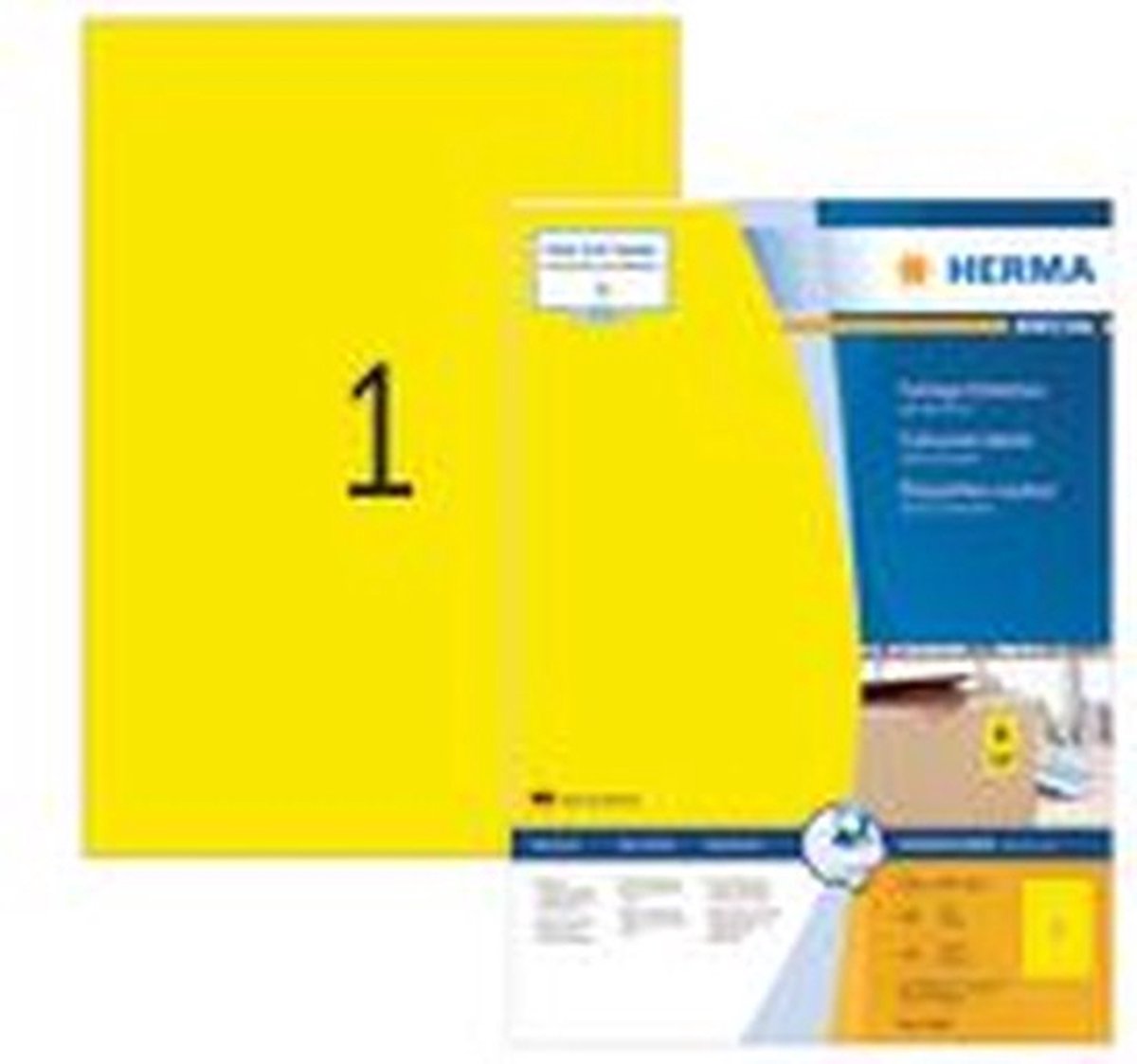 Herma gekl. etik. geel 210x297 100 vel DIN A4 100 stuks 4401