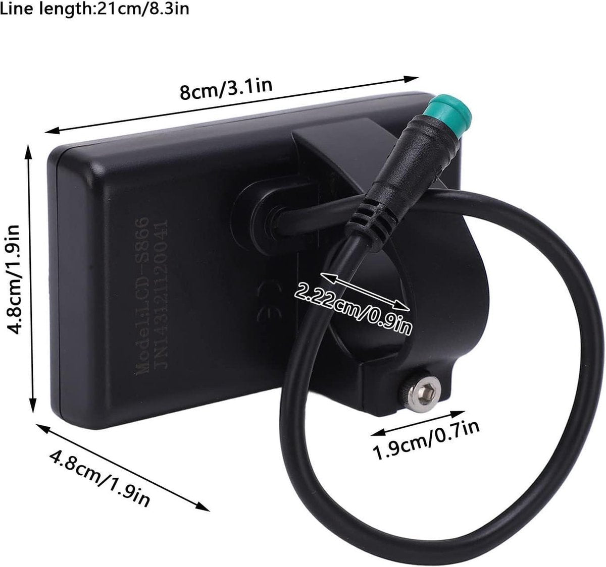 Electric Bicycle LCD Display S866 24V 36V 48V Waterproof Bike Display E-bike Display IP65 Control Panel