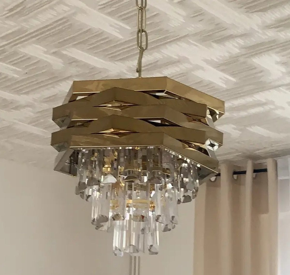 Kristallen Kroonluchter - Crystal Chandelier - Goud - Hanglamp - Woonkamerlamp - Moderne lamp - Plafonniere