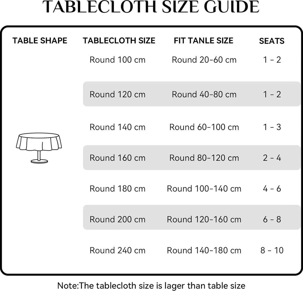 Rond tafelkleed, 180 cm diameter, afwasbaar, linnenlook, beige, waterafstotend, tafellinnen, klein tuintafelkleed, tafelkleed voor camping, bruiloften, verjaardag