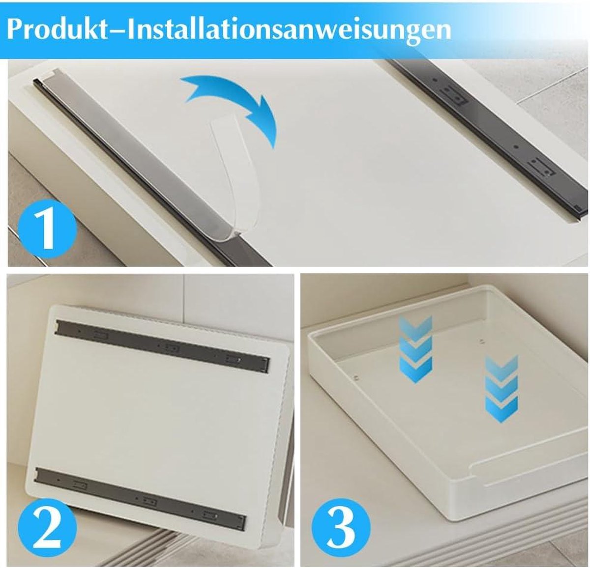 Telescopische lade mand keukenkast organizer - uittrekbare kasten - keuken badkamer - 25 cm breed x 43 cm diep x 7 cm hoog