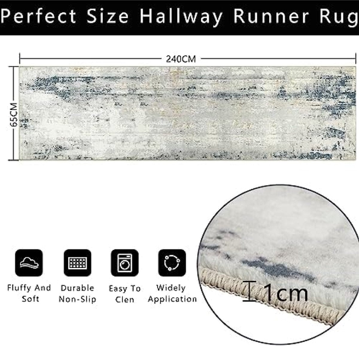 Carpet runners for hallways, non-slip hall runners, rugs, long hallway carpet, kitchen carpet runner, washable rug, floor mat for hall, entryway, kitchen, laundry room, living room