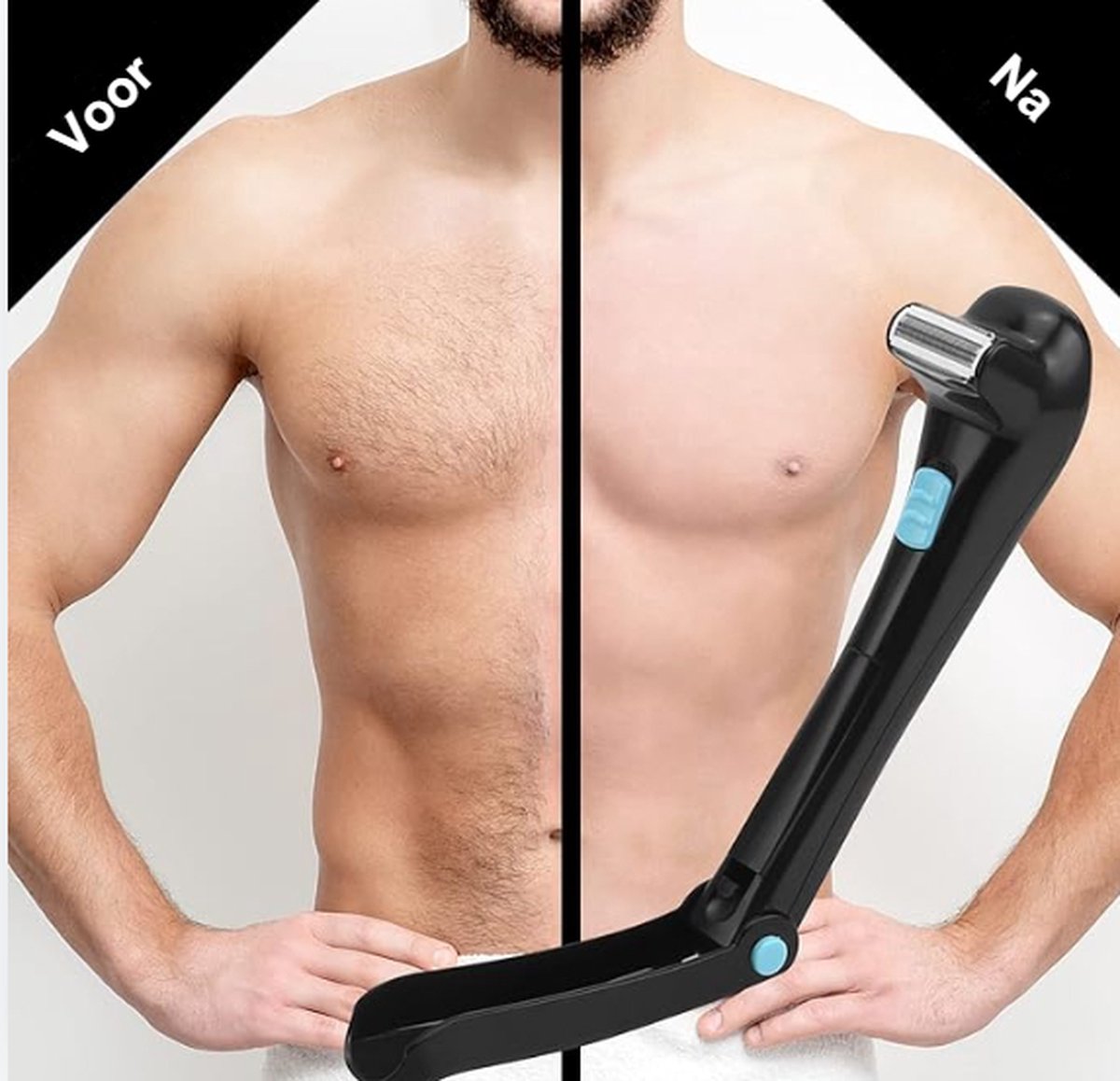 Back Shaver - Rugscheermes - Afneembaar - Rughaarverwijderaar - Rugscheerbeurt - Effectief - Elektrisch - Zwart