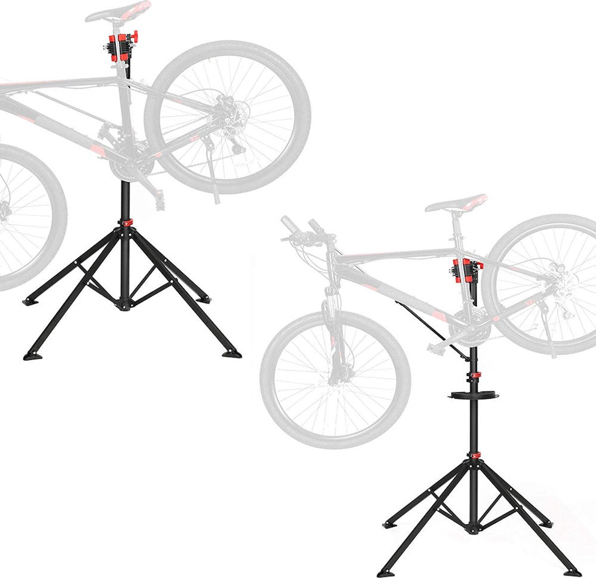 Montagestandaard Fiets - 360° Draaibaar - Verstelbaar - Gereedschapsbakje - Stuurhouder - Montage reparatie standaard