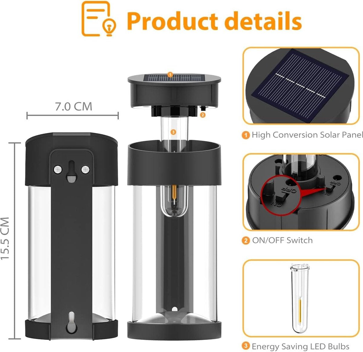Tuinlamp - Tuinverlichting - Tuinverlichting - Padverlichting - Buiten - Solar Tuinverlichting - Tuinverlichting - Buitenverlichting