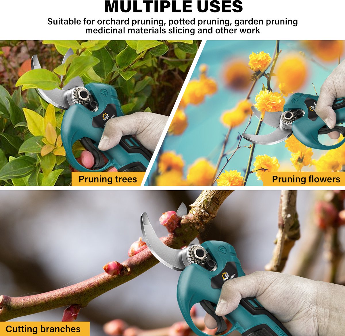 Accu-snoeischaar Borstelloze snoeischaar tuinschaar snoeischaar, exclusief accu