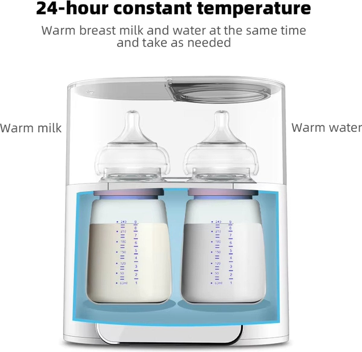 Flessenwarmer - Multifunctioneel - Babyaccessoires - Voedselverwarmer - Melkverwarmer - Sterilisator - Met Nauwkeurige Temperatuurregeling - 220v - Ook Geschikt Voor Grotere Flessen - Snel Op Temperatuur