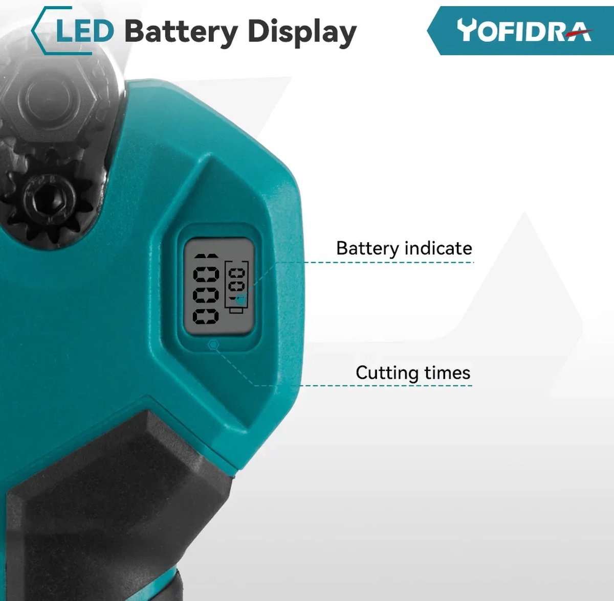 Fayb Snoeischaar - Heggenschaar - Elektrische snoeischaar - Takkenschaar - Inclusief 2 accu's - 30mm - 18V - Lichtgewicht - Voor Makita batterij