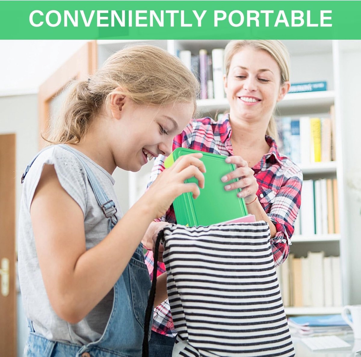 Lunchbox 1300 ml, lekvrij, broodtrommel voor kinderen met 5 vakken en bestekset, BPA-vrij, broodtrommel voor kinderen en volwassenen, geschikt voor magnetron, vaatwasser (groen)
