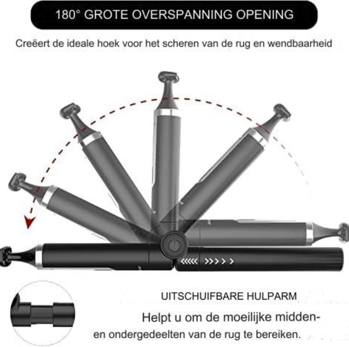Bodygroomer Mannen - Body trimmer Heren - Body Shaver Mannen - Lichaam Groomer - Draadloze tondeuse met verstelbare verlenging, waterdicht - Zwart