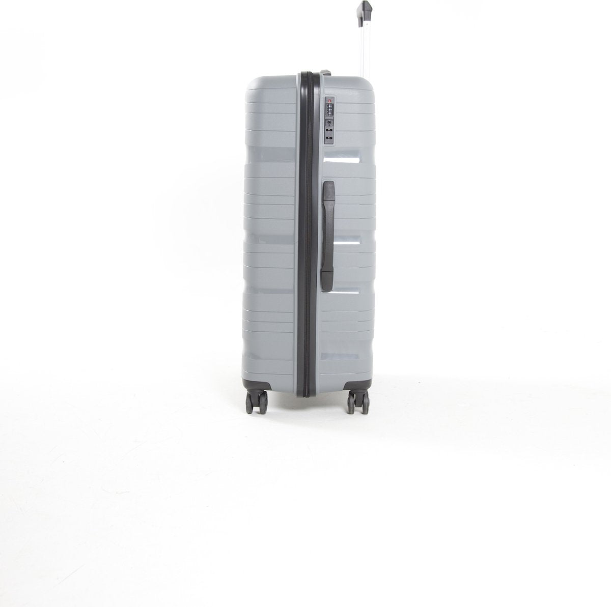 Montreal - Lightweight Suitcase - 24 inch - 65L - Compact Size M - 67x42x27 cm - With built-in TSA lock - Light Grey