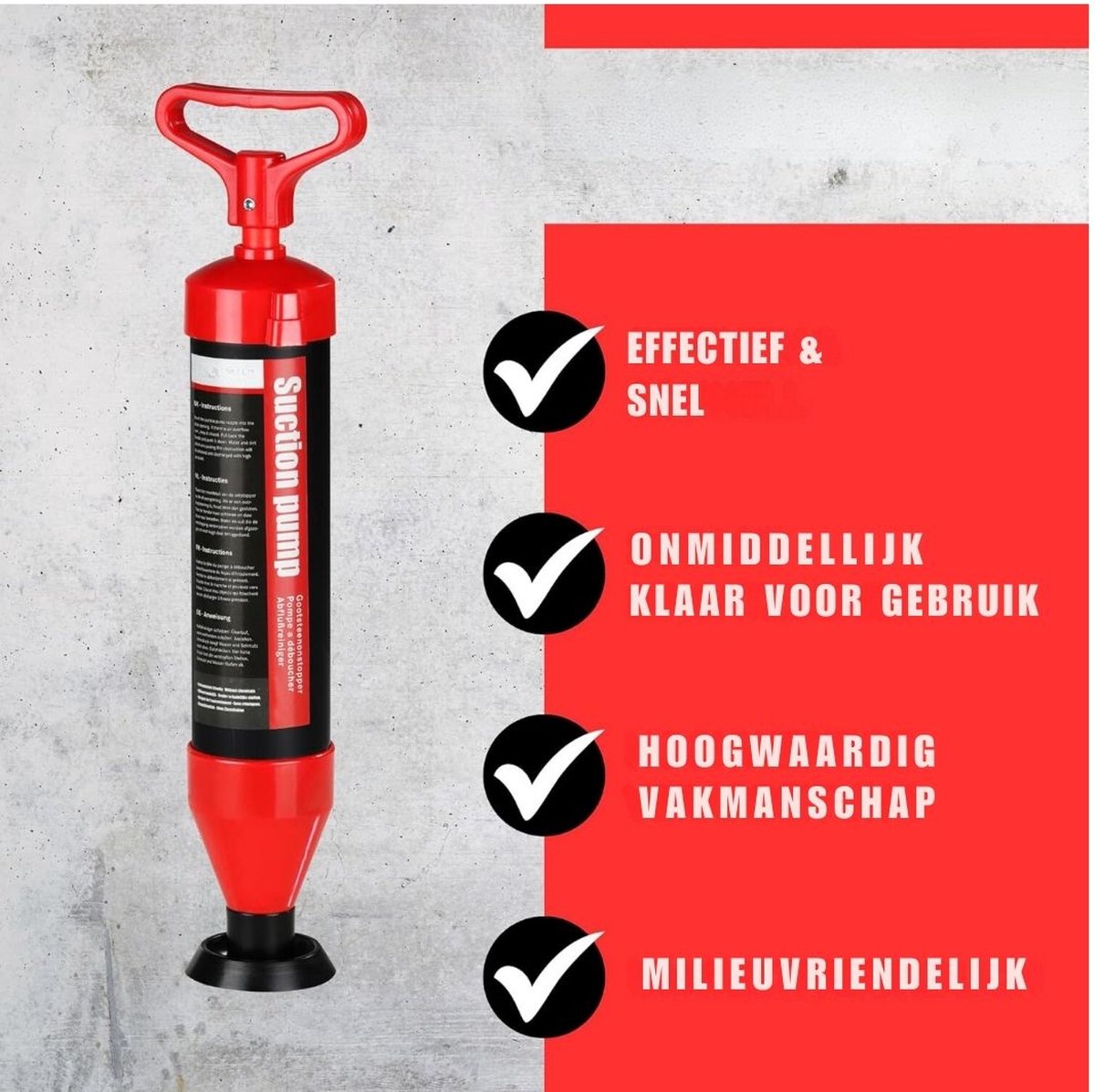 Rioolontstopper – Rioolreinigingsset - WC-ontstopper - Gootsteenontstopper - Toiletontstopper - Afvoerontstopper - Ontstoppingsveer - Rioolveer - Rioolreinigersveer - Drain Cleaner