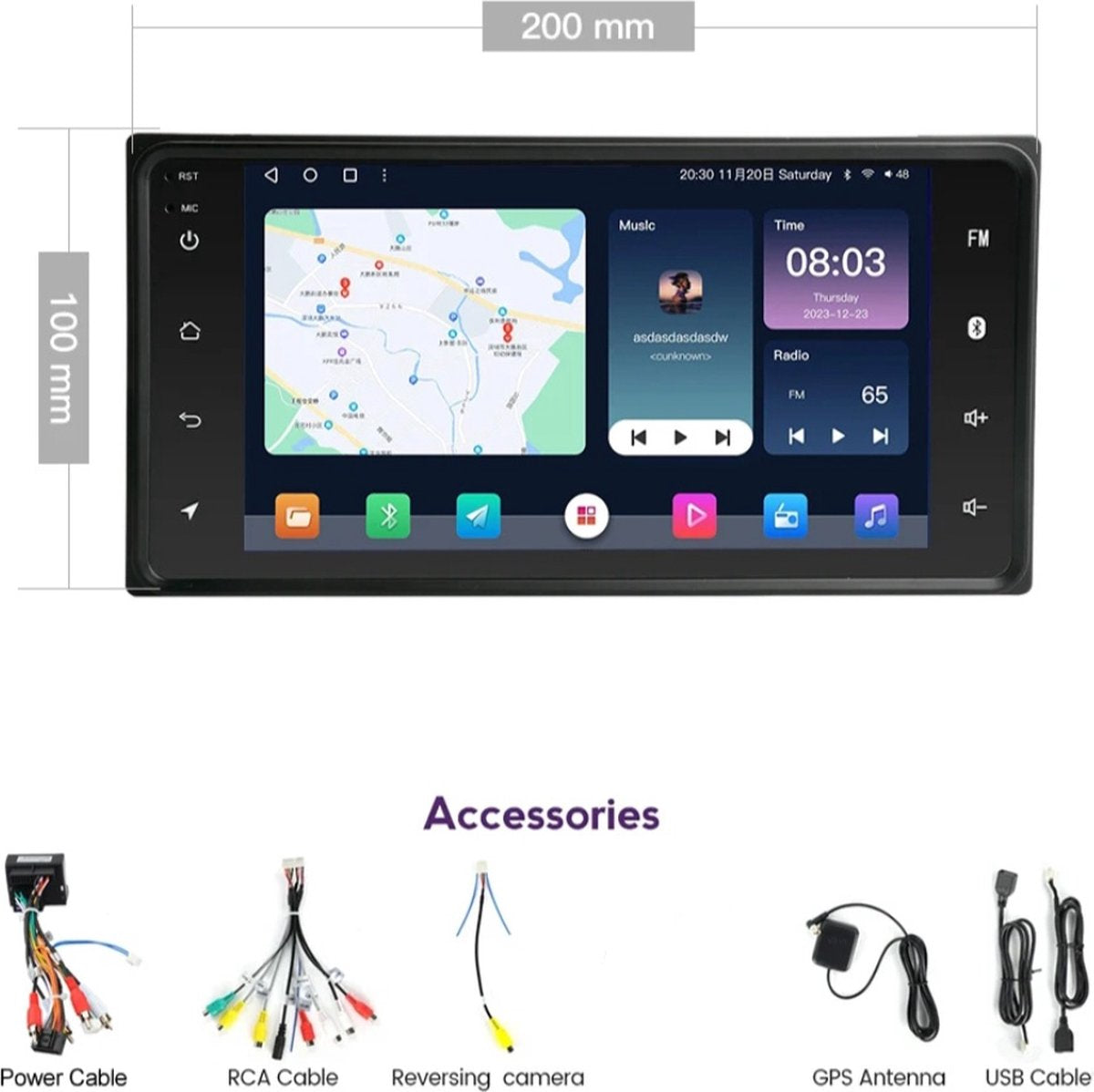 Toyota Corolla, Rav4, Hiace, Yaris, Hilux, Terios, Auris | 1999 - 2013 | Carplay & Android auto | 2GB & 32GB | Autoradio met navigatie | Radioscherm | 2001 2002 2003 2004 2005 2006 2007 2008 2009 2010 2011 | Verso, Previa, Camry, Celica, Highlander