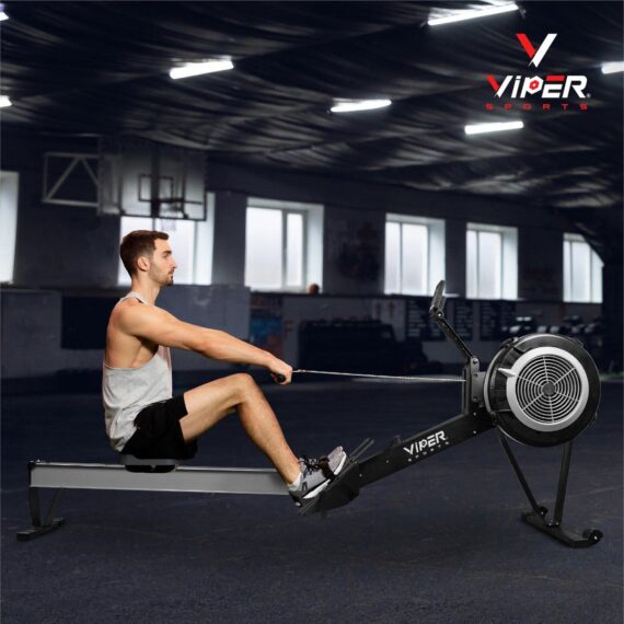 Viper Sports ViperRow – Roeitrainer – Roeimachine – Windweerstand – Inklapbaar – 10 Standen – 238 X 65 X 112 Cm –