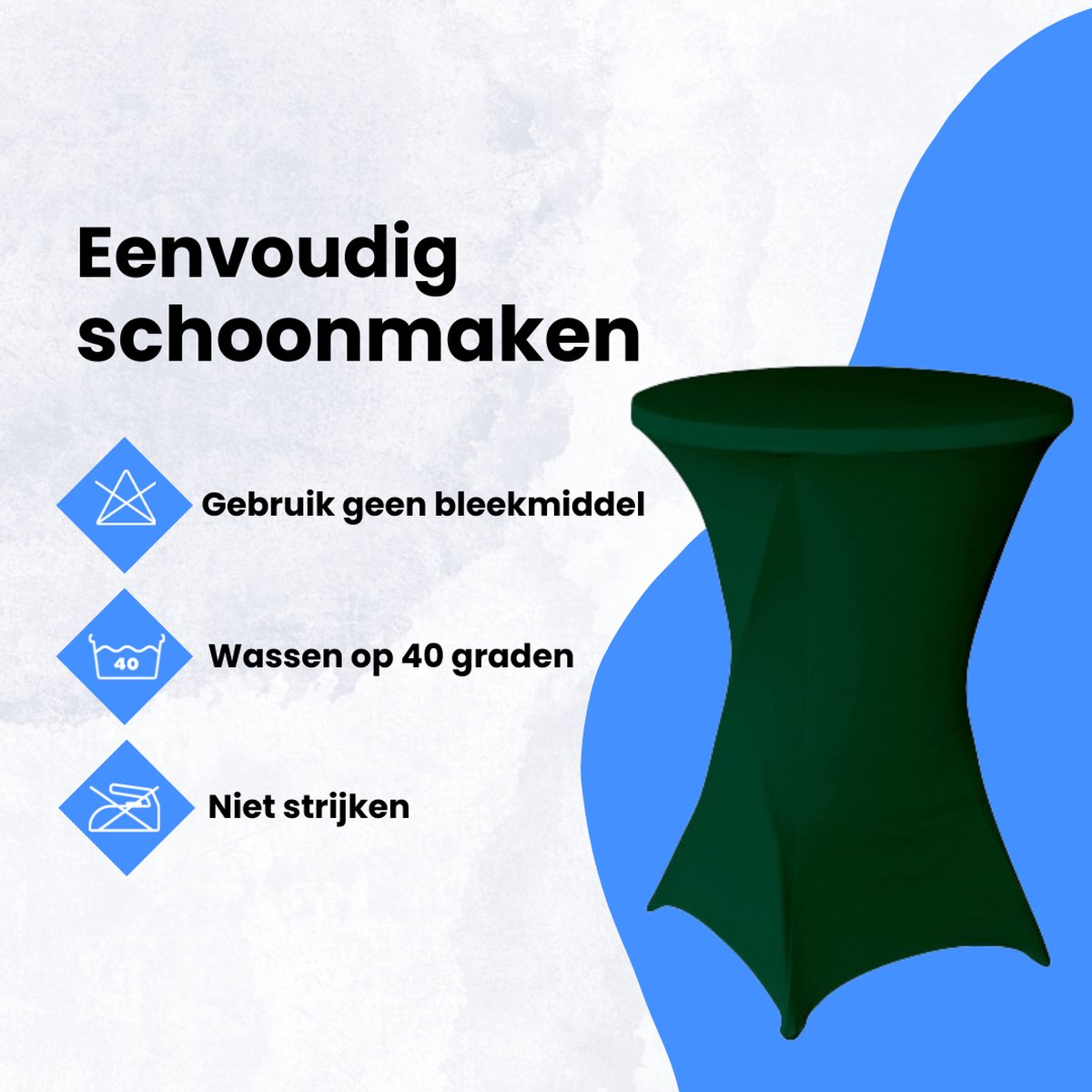 Statafelrok Donkergroen 4x – Extra dik & Sterk – Ø80-85 x 110 cm – Tafelhoezen voor Statafel – Partytafel Tafelrok – Stretch 4 stuks Statafelhoes – Sta Tafel Hoes – Staantafelhoes – Trouwerij – Robuust en weerbestendig – Cocktailparty