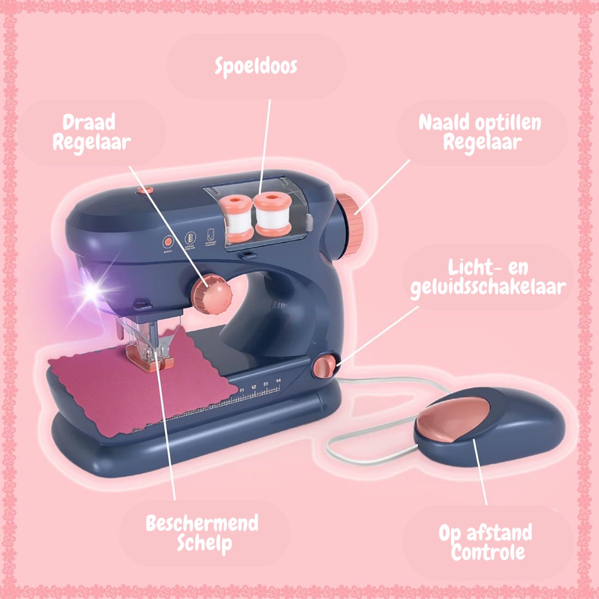 Children's sewing machine - Sewing machine - From 8 years - 20 x 8.5 x 15.5 CM - Blue