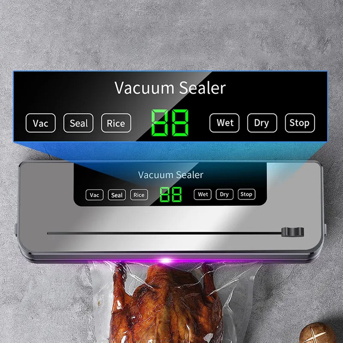 Vacumeermachine - Vacuüm Sealer - Foodsaver - Vacuümmachine met Slangaansluiting - Inclusief Vacuümzakken