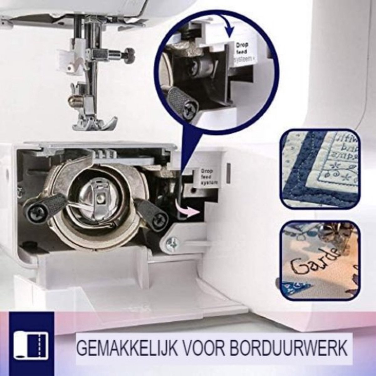Embroidery machine - Sewing machine - White